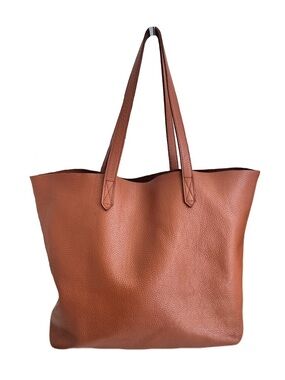 Cuyana Cognac Brown Leather Tote Bag